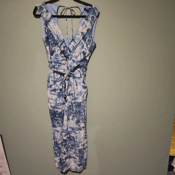 Anthropologie Eva Franco Linen Jumpsuit Size 6 - Picture 10 of 10